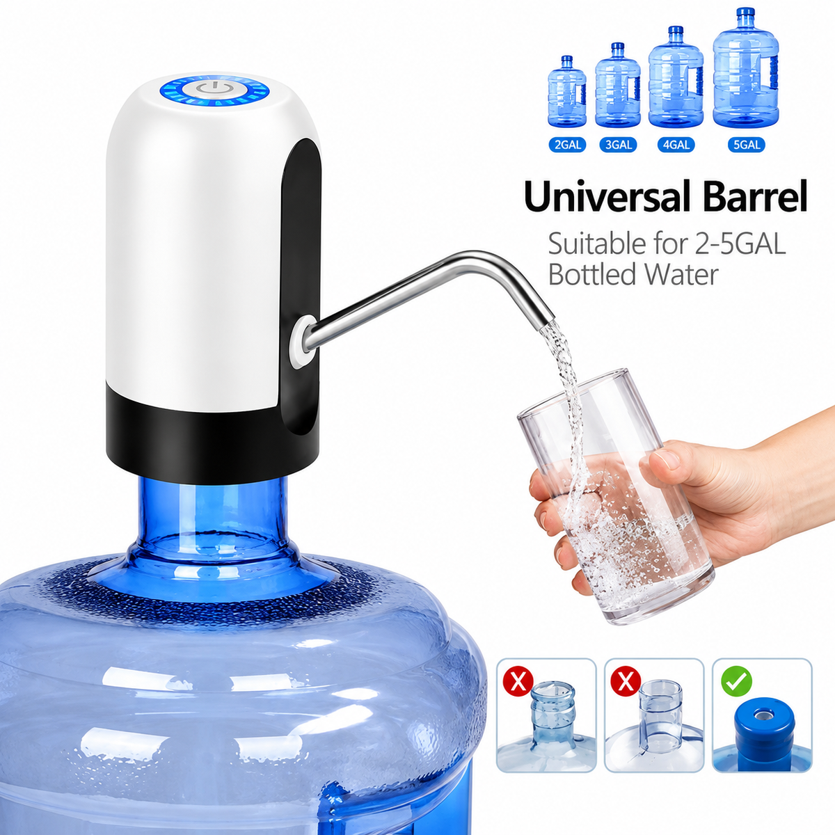 USB Rechargeable Automatic Liquid Dispenser (Water & Oil Dispenser)